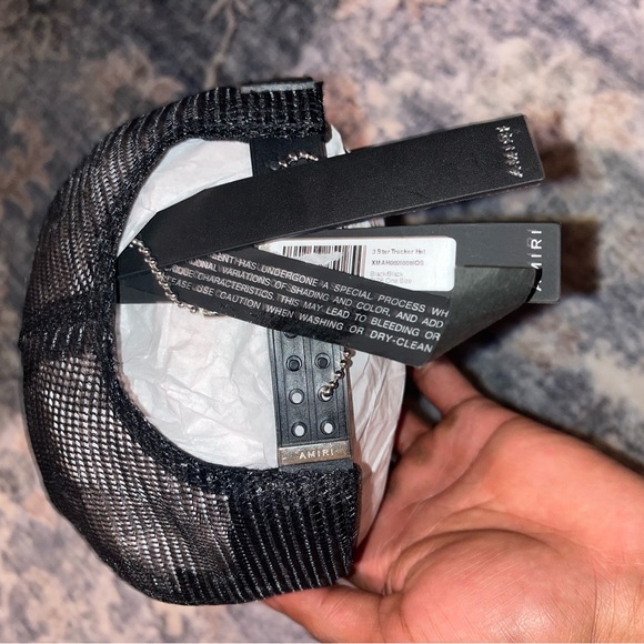 Amiri 3 Star Trucker Hat Black / Black - Picture 3 of 6